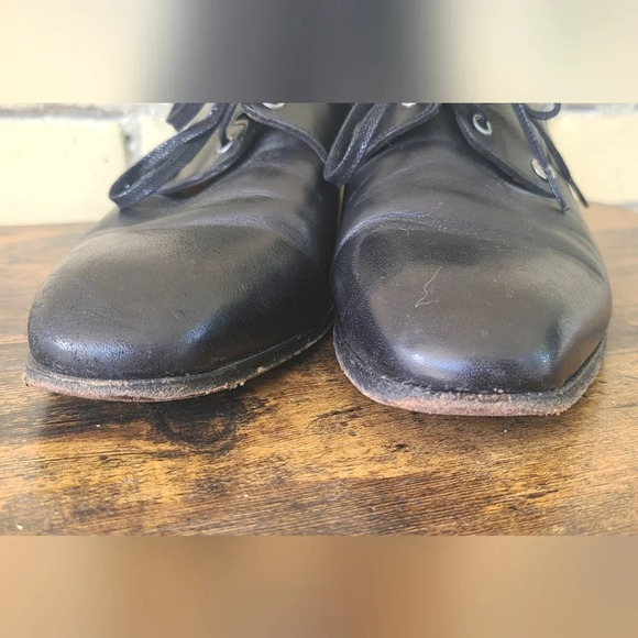 John Fluevog Black Leather Women's Shoes - Picture 7 of 9